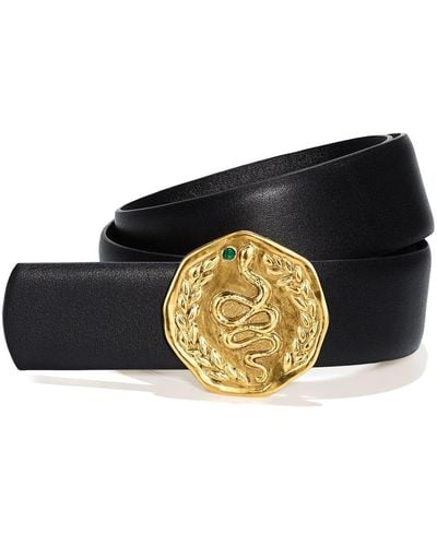 Goossens Carthage leather belt - Nero