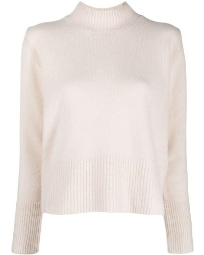 Alysi Mock-neck Wool Sweater - Natural