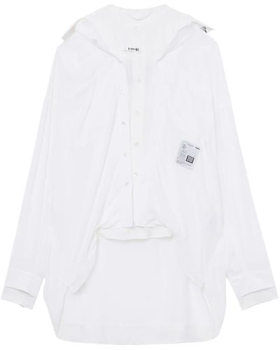 Maison Mihara Yasuhiro Camisa con doble capa - Blanco