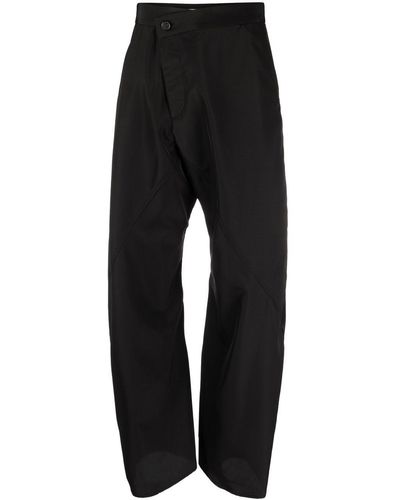 JW Anderson Pantalones worker con cintura cruzada - Negro