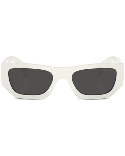 Prada Gafas de sol con letras del logo - Blanco