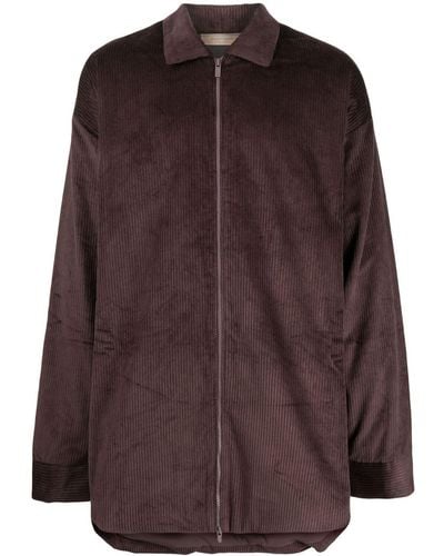 Fear Of God Corduroy Zip-up Shirt Jacket - Brown