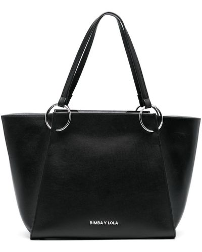 Bimba Y Lola Ring-embellished Tote Bag - Black