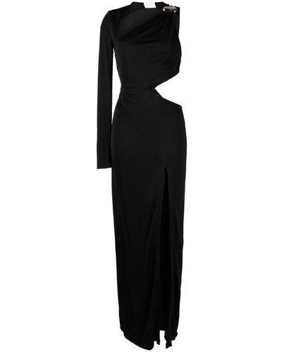 Galvan London Asymmetrische Maxi-jurk - Zwart