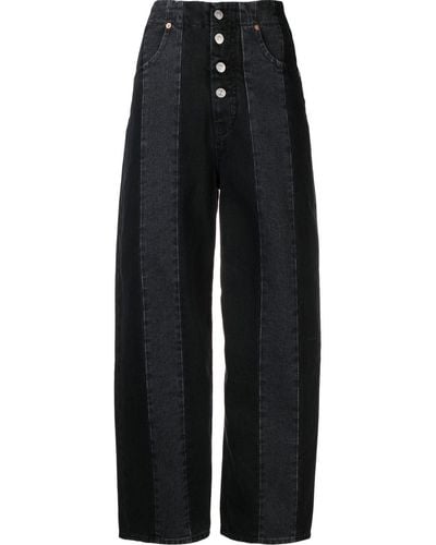 MM6 by Maison Martin Margiela Jeans crop dritti - Nero