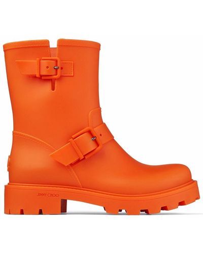 Jimmy Choo Yael Rain Boot Amber Orange 36 - オレンジ