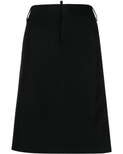 DSquared² Virgin Wool Pencil Skirt - Black