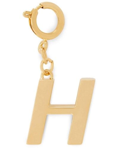 Mulberry Alphabet H Polished-finish Keyring - Metallic
