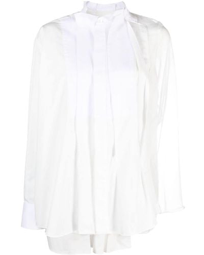Sacai Pleated Paneled Shirt - White