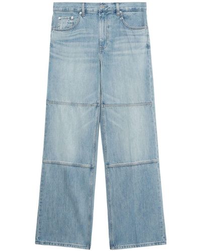 Helmut Lang Mid-rise Wide-leg Jeans - Blue