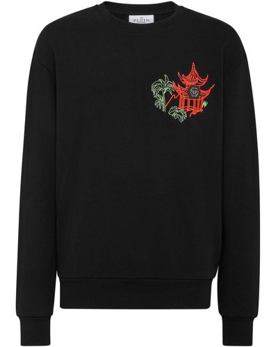 Philipp Plein Sweater Met Logo - Zwart