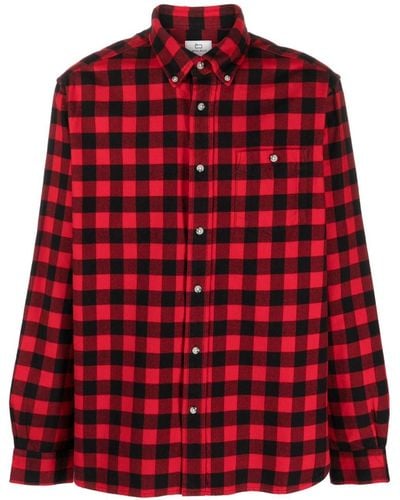 Woolrich Traditional Plaid-check Flannel Shirt - Red