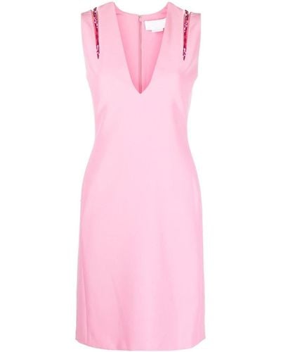 Genny Sequin-embellished V-neck Dress - Pink