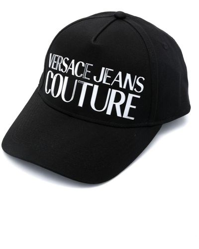 Versace Logo-patch Cotton Cap - Black