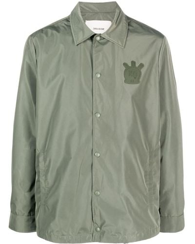 Zadig & Voltaire Bertie Skull Shirt Jacket - Green