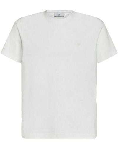 Etro T-shirt Met Paisley-print - Wit