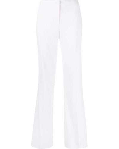 Pinko Pressed-crease High-waisted Pants - White