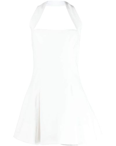 Khaite Halterneck Open-back Minidress - White