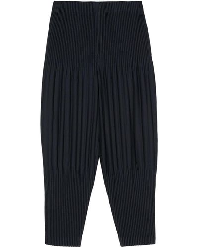 Homme Plissé Issey Miyake Drop-crotch Cropped Trousers - Blue