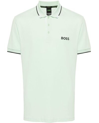 BOSS Logo-embroidered Polo Shirt - Green