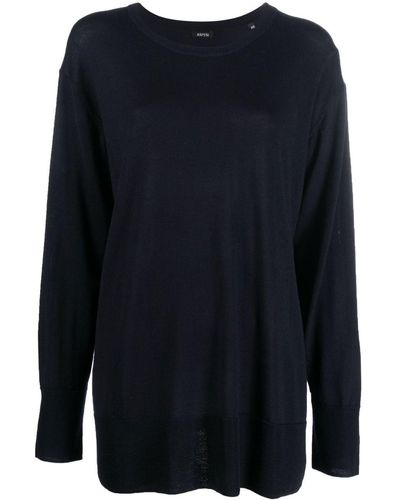 Aspesi Round-neck Knit Sweater - Blue