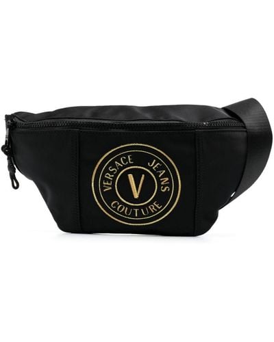 Versace Jeans Couture Gürteltasche mit Logo-Patch - Schwarz