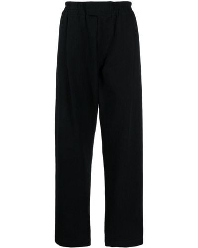 Toogood Pantalon en coton à taille élastiquée - Noir