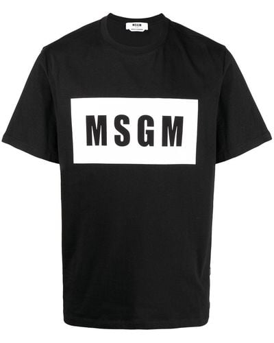 MSGM Logo-print T-shirt - Black
