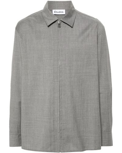 Etudes Studio Zenith Zip-up Shirt - Grey