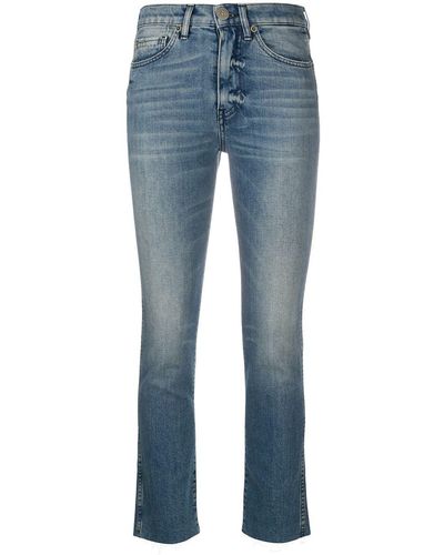 3x1 Stonewashed Skinny Jeans - Blue