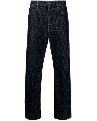 Fendi Jeans mit FF-Muster - Blau