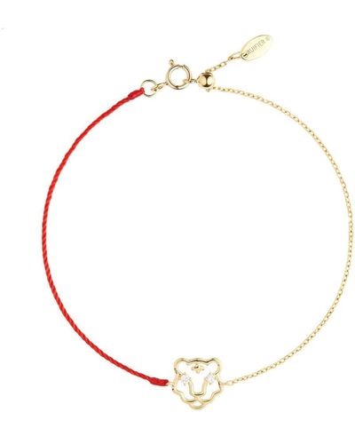Ruifier 18kt Yellow Gold Scintilla Tiger Cord Bracelet - White