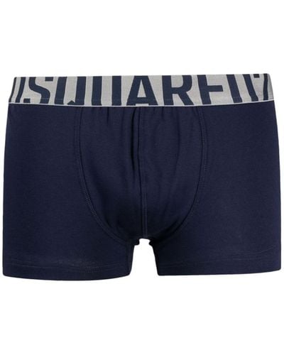 DSquared² Logo-tape Two-tone Boxers - Blue
