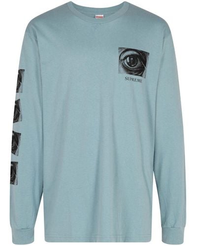 Supreme M.c. シャツ Escher Eye Tシャツ - ブルー
