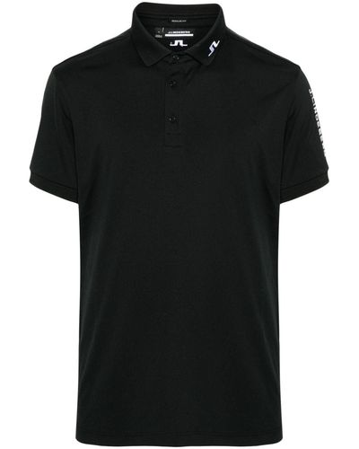 J.Lindeberg Tour Logo-embroidered Polo Shirt - Black