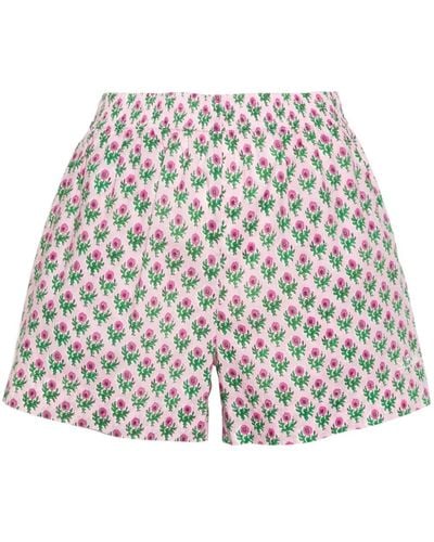 Mc2 Saint Barth Meave floral-print shorts - Weiß