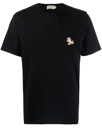 Maison Kitsuné Chillax Fox Logo Cotton T-shirt - Black
