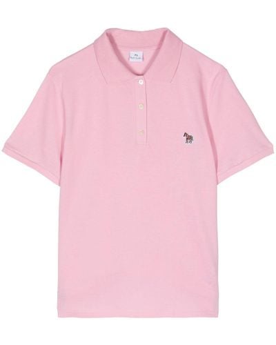 PS by Paul Smith Zebra-appliqué Polo Shirt - ピンク