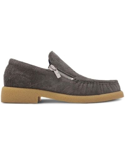 Burberry Chance Suede Loafers - Brown