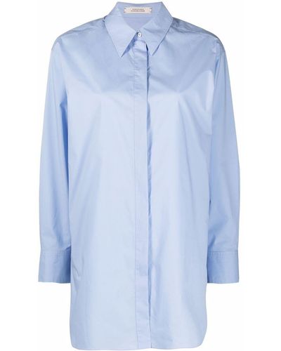 Dorothee Schumacher Oversized Poplin Cotton Shirt - Blue