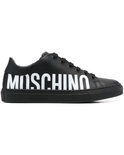 Moschino Sneakers mit Logo-Print - Schwarz