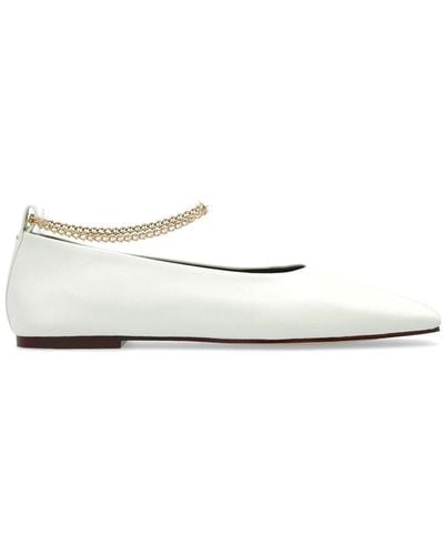 MARIA LUCA Augusta Leather Ballerina Shoes - White
