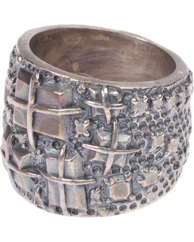 Tobias Wistisen Engraved ring - Grigio