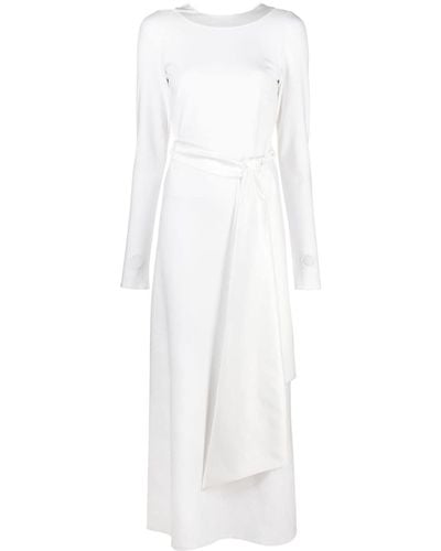 Atu Body Couture Open-back Cotton Gown - White