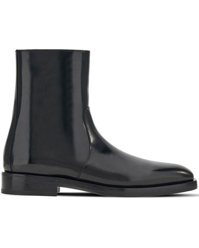 Ferragamo Calf Leather Ankle Boots - Black