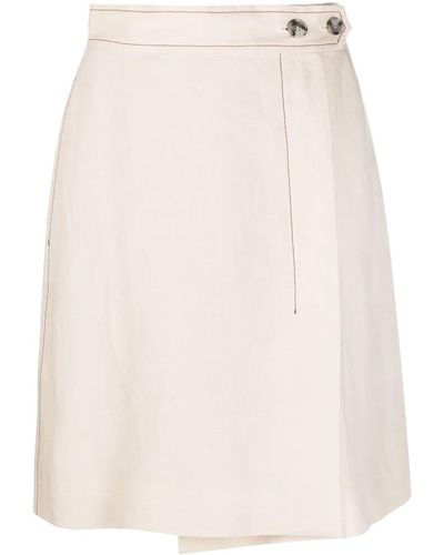 Paul Smith Contrast-stitch Wrap Skirt - Natural