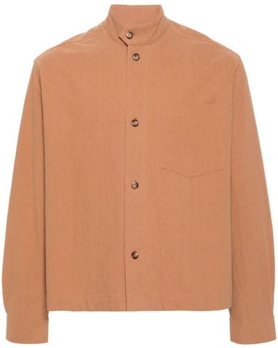 Nanushka Abbas Patterned-jacquard Shirt - Brown