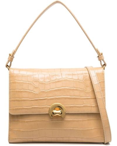Coccinelle Embossed-leather Tote Bag - Natural