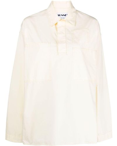 Sunnei Multi-pocket Cotton Shirt - Natural
