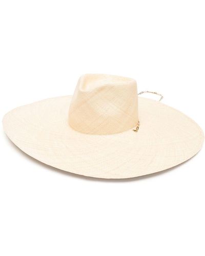 Van Palma Sombrero fedora de ala ancha - Neutro